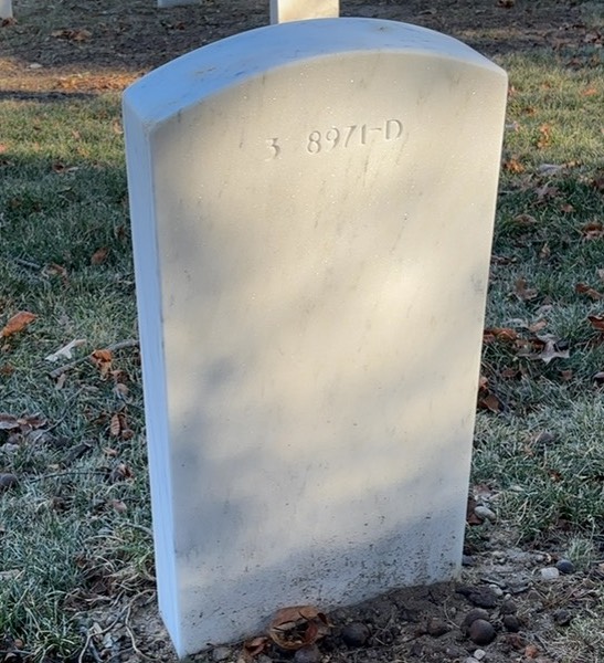 Back of headstone — William Peter Witwicki