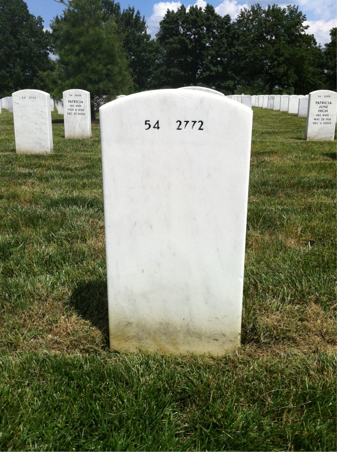 Back of headstone — Michael Chalfant
