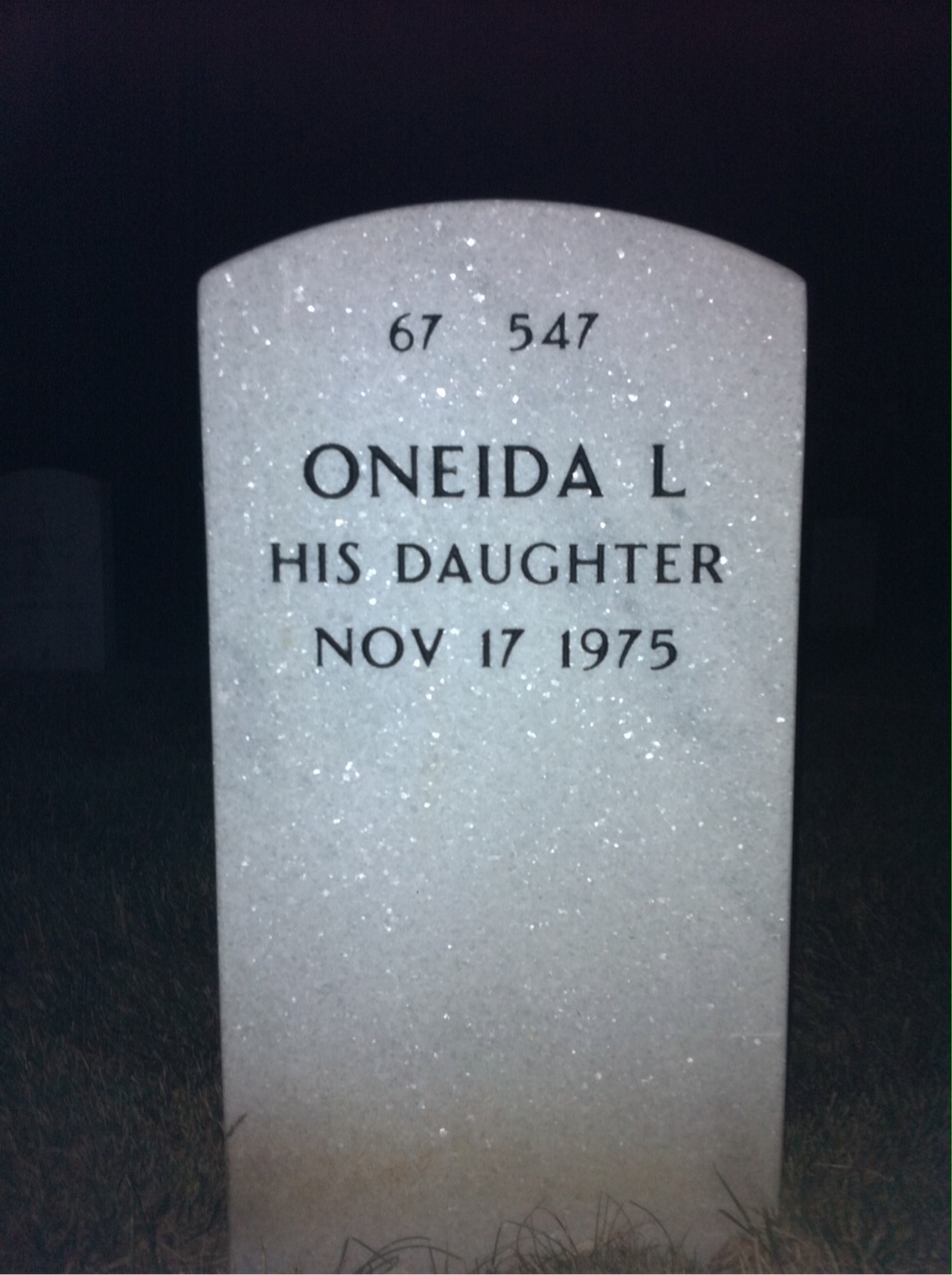 Back of headstone — Randolph Miller