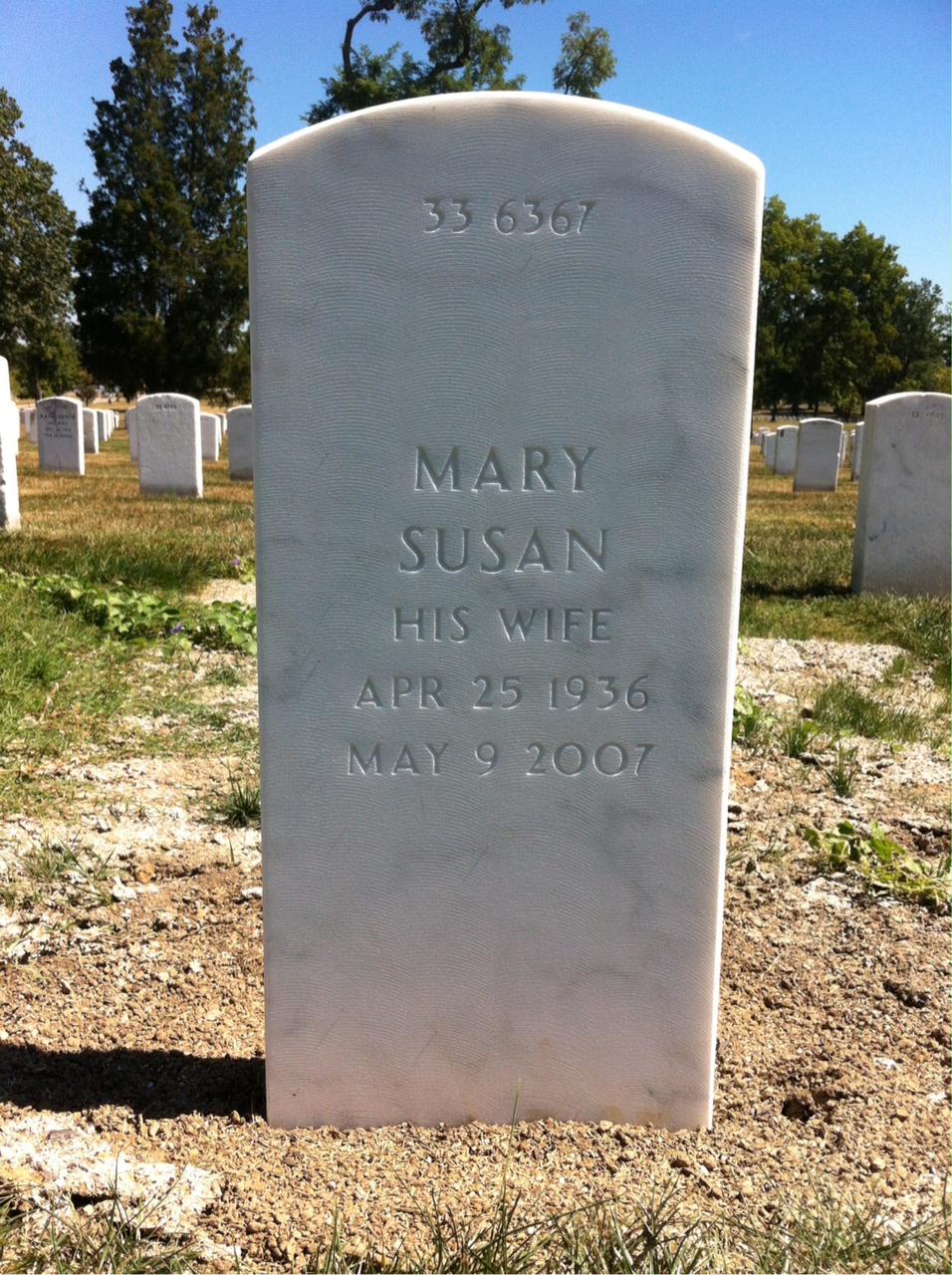 Back of headstone — James Mathews