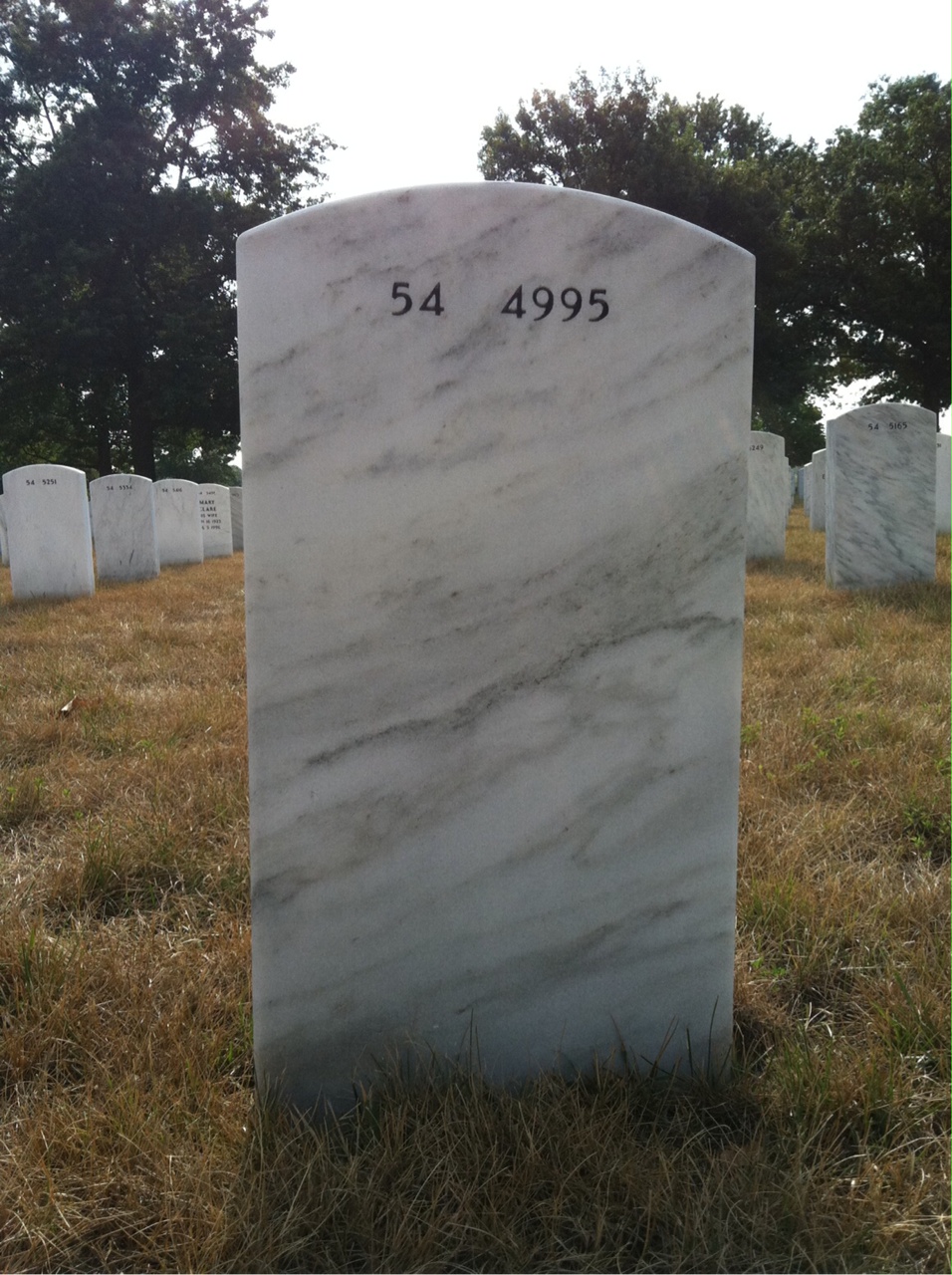 Back of headstone — George Rea