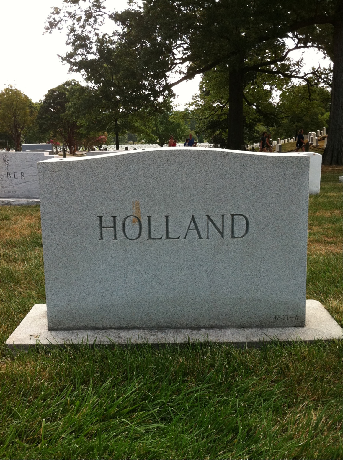 Back of headstone — John Holland