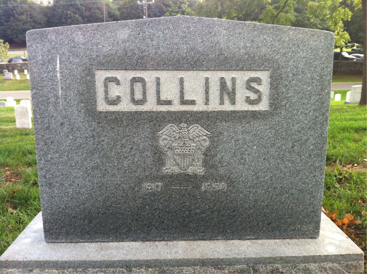 Back of headstone — Robert Collins