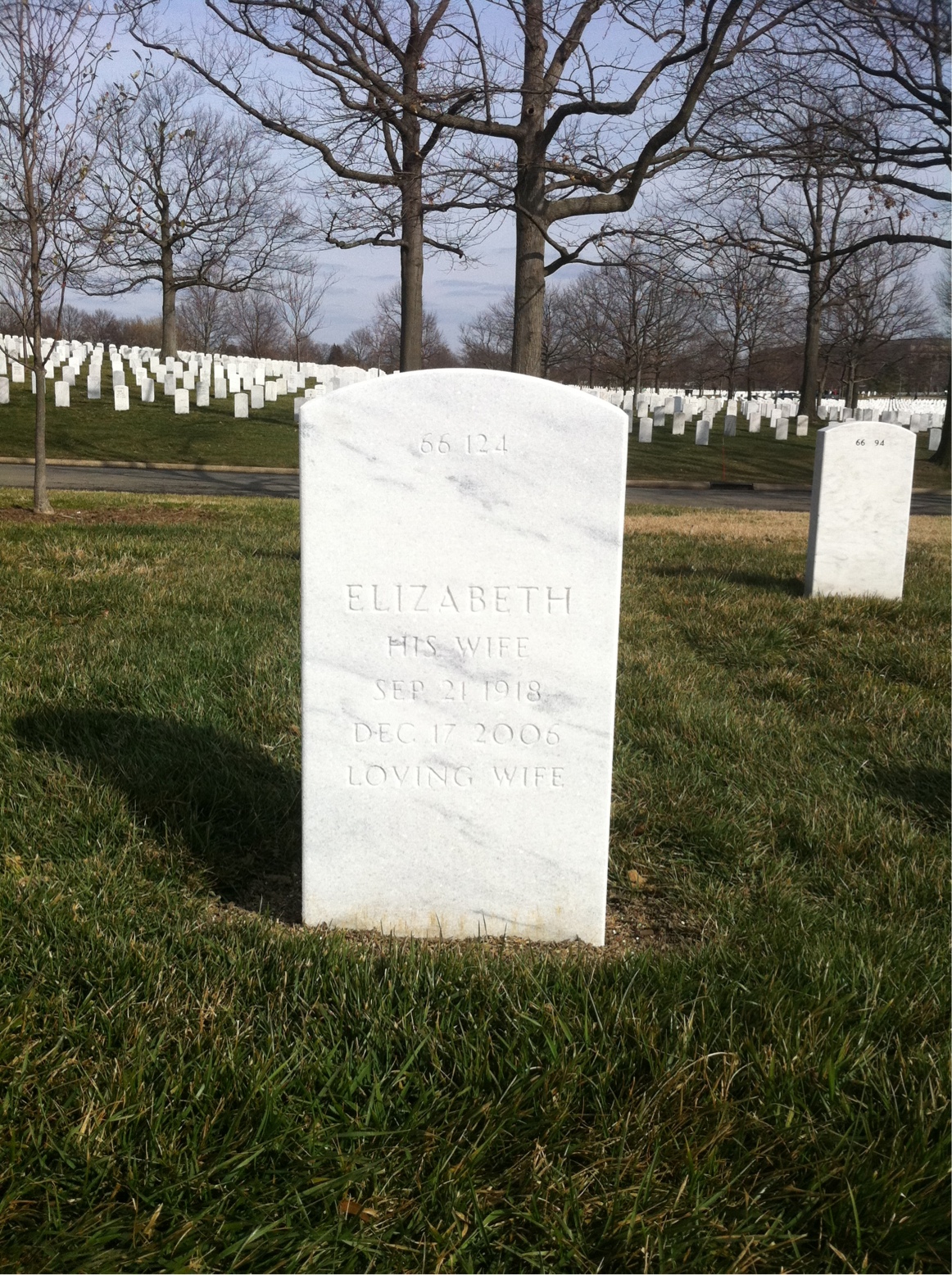 Back of headstone — Ernest Radez