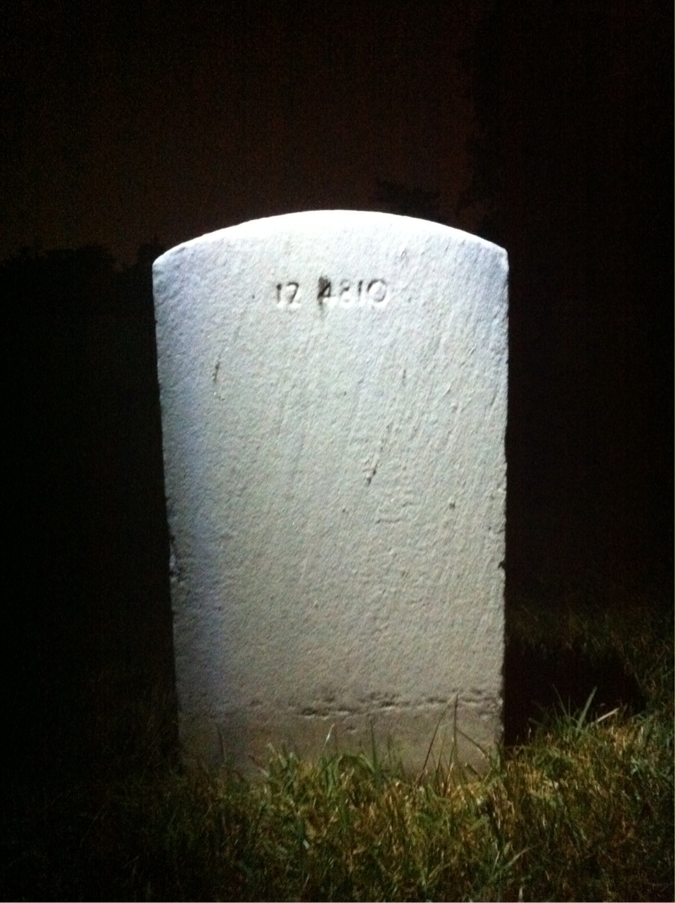 Back of headstone — Albert Armstrong