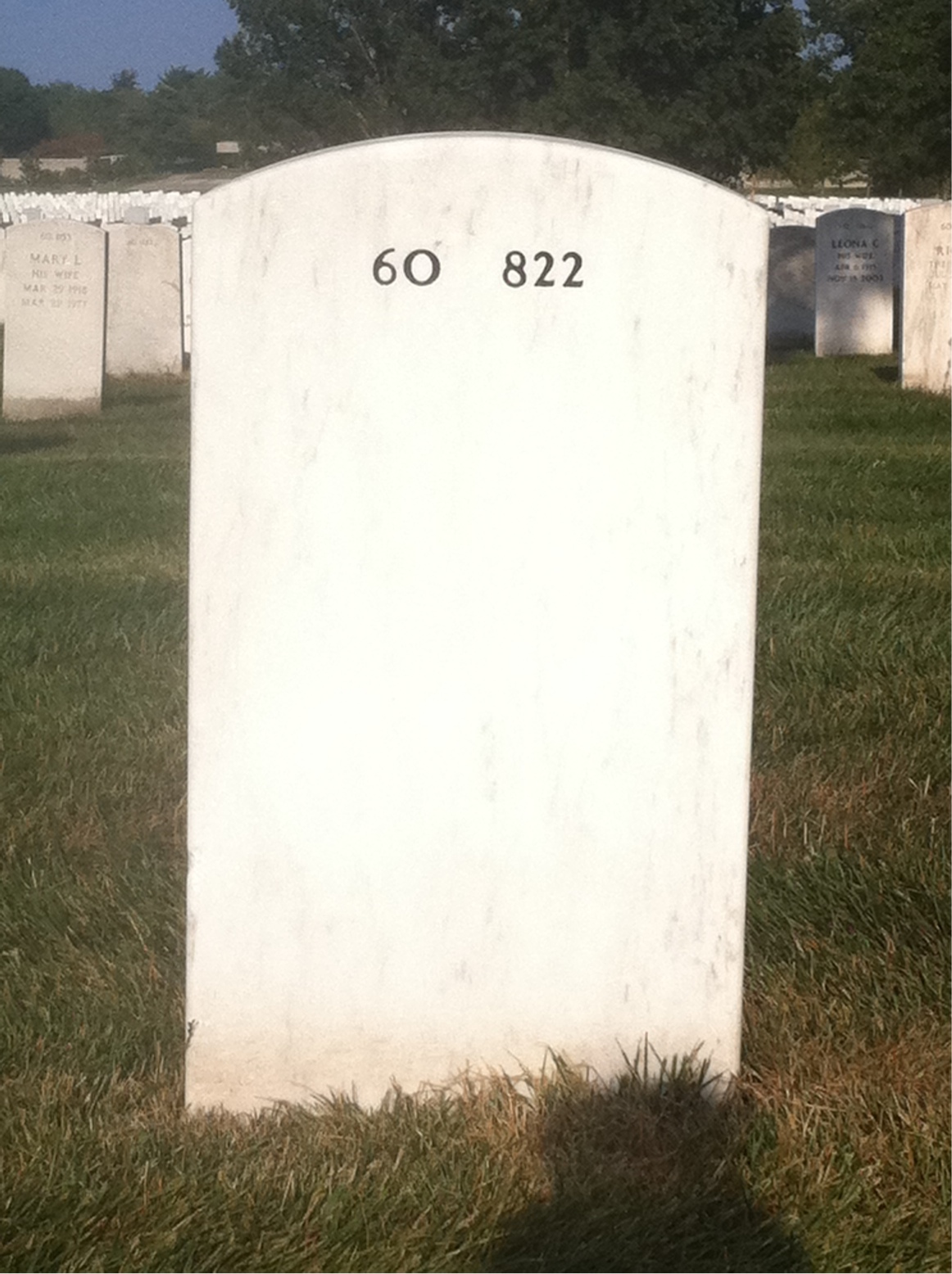 Back of headstone — Stuart Quigg
