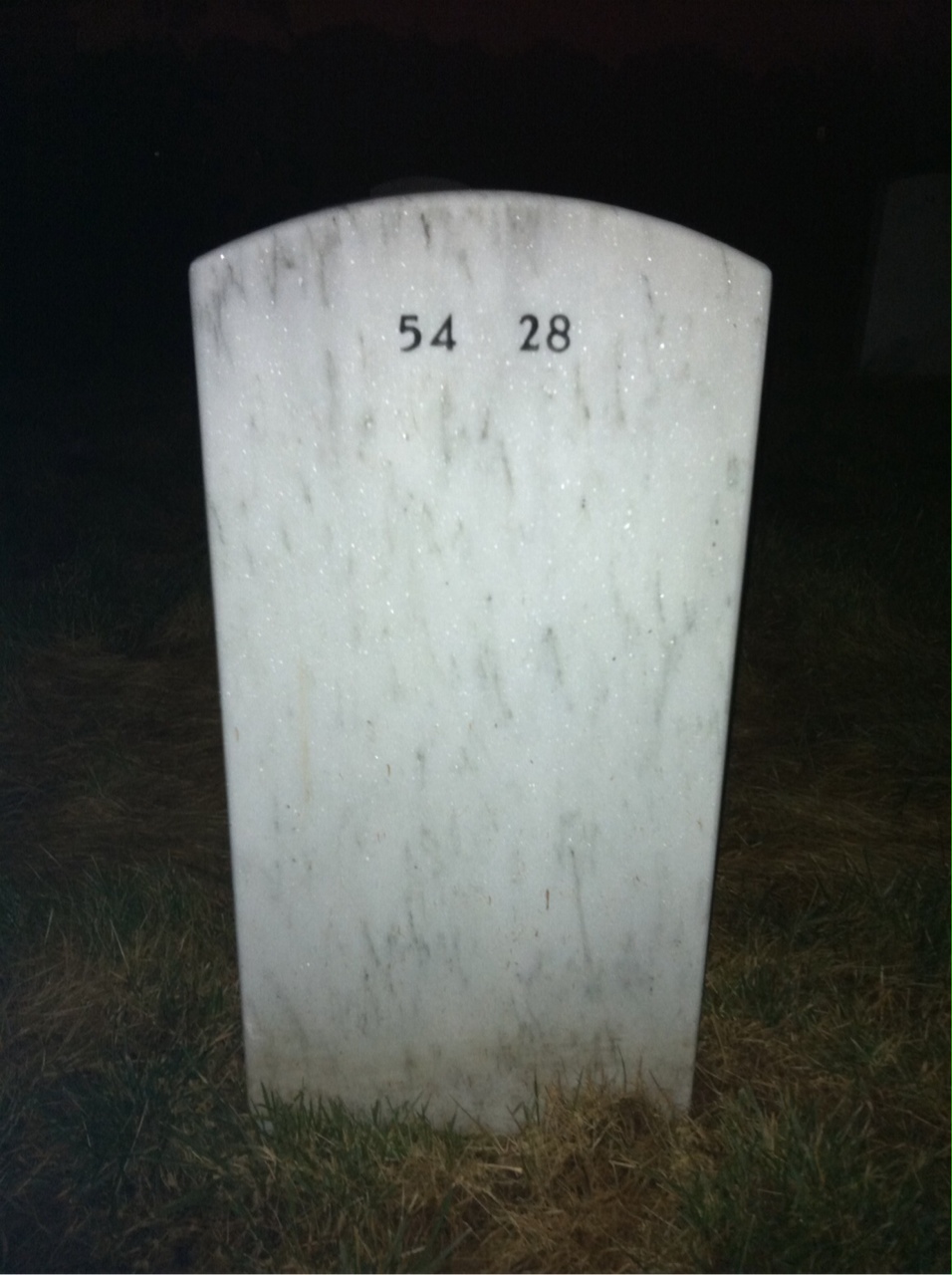 Back of headstone — David Ziets