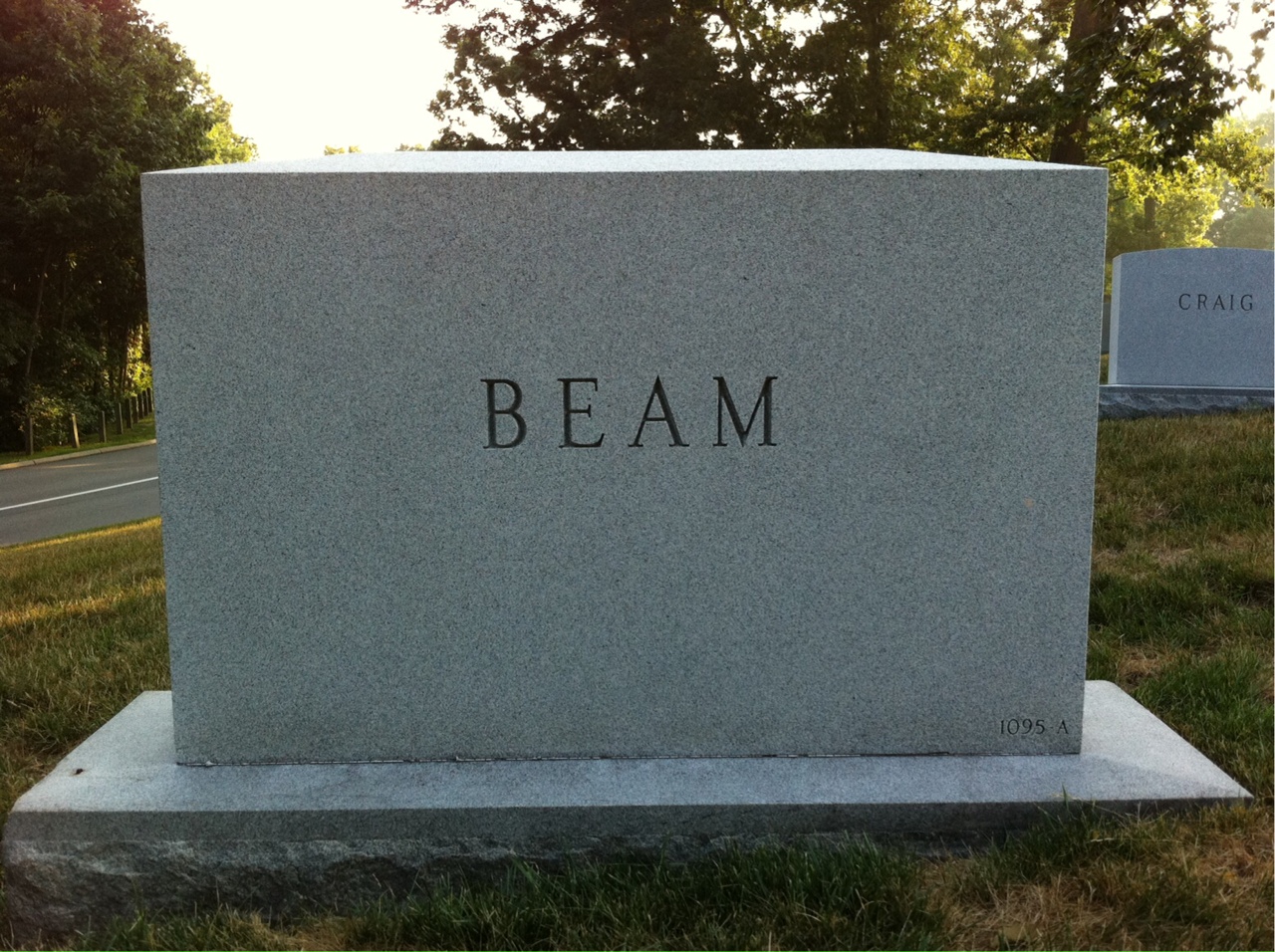 Back of headstone — Rosenham Beam