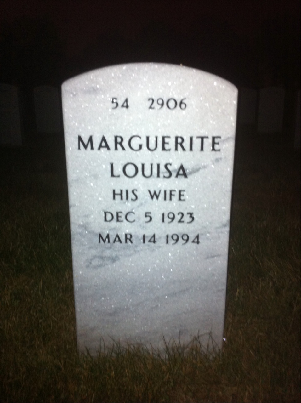 Back of headstone — Donald French