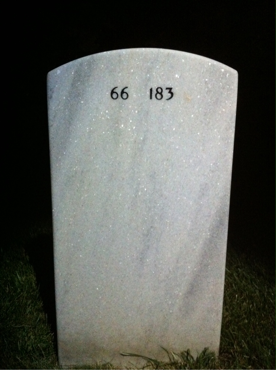 Back of headstone — Charles Hughes