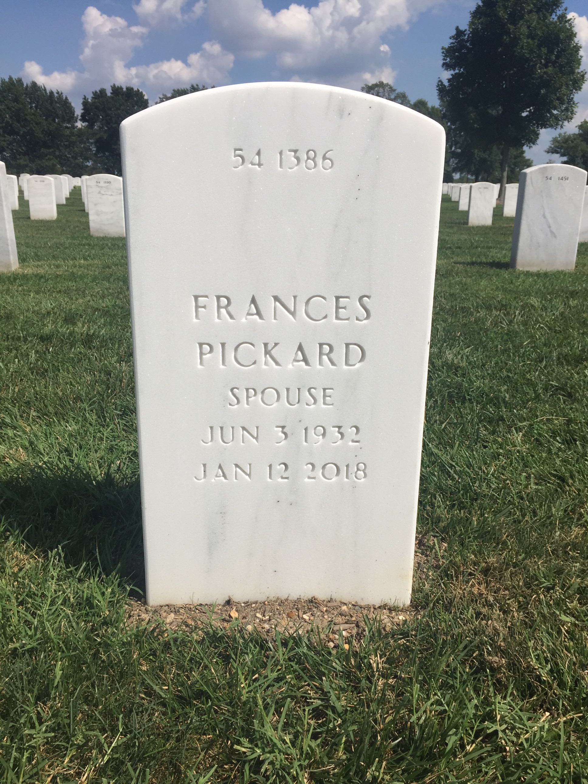 Back of headstone — Judson Murray