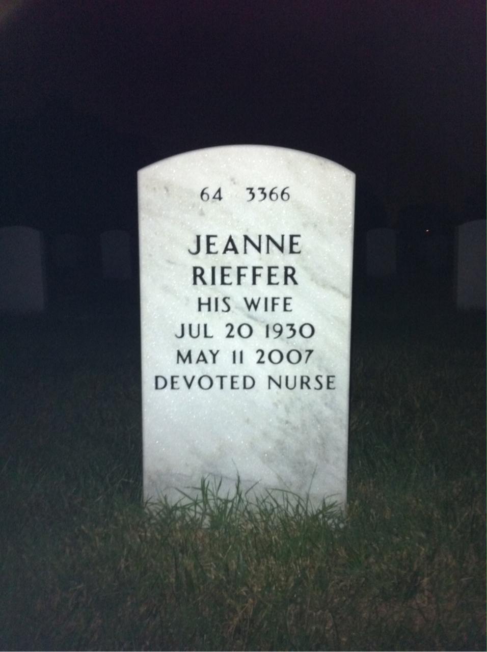 Back of headstone — Alan Littell