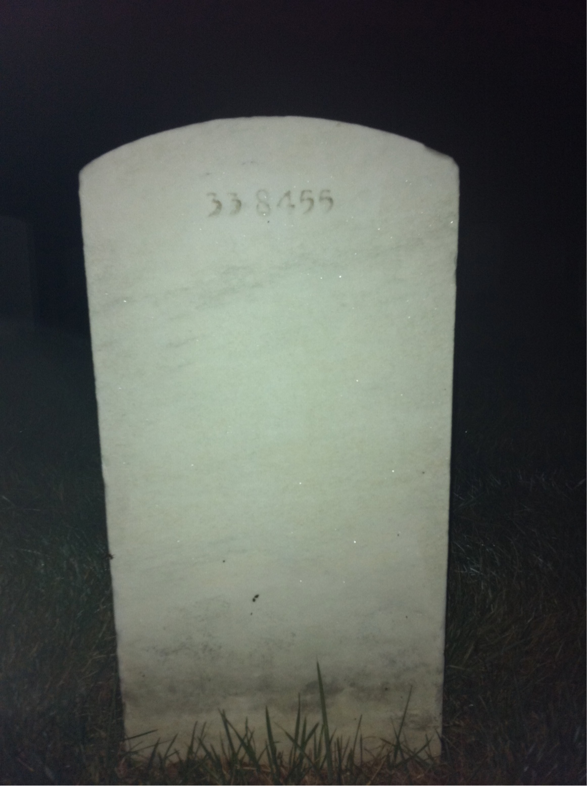 Back of headstone — Ray Miller