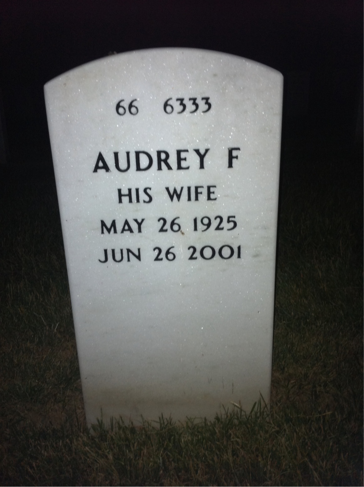 Back of headstone — Russell Thresher