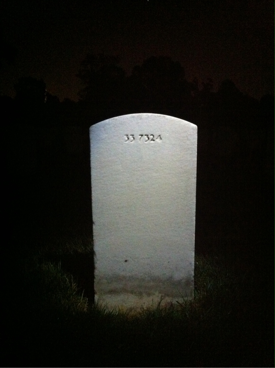 Back of headstone — Edith Atkins