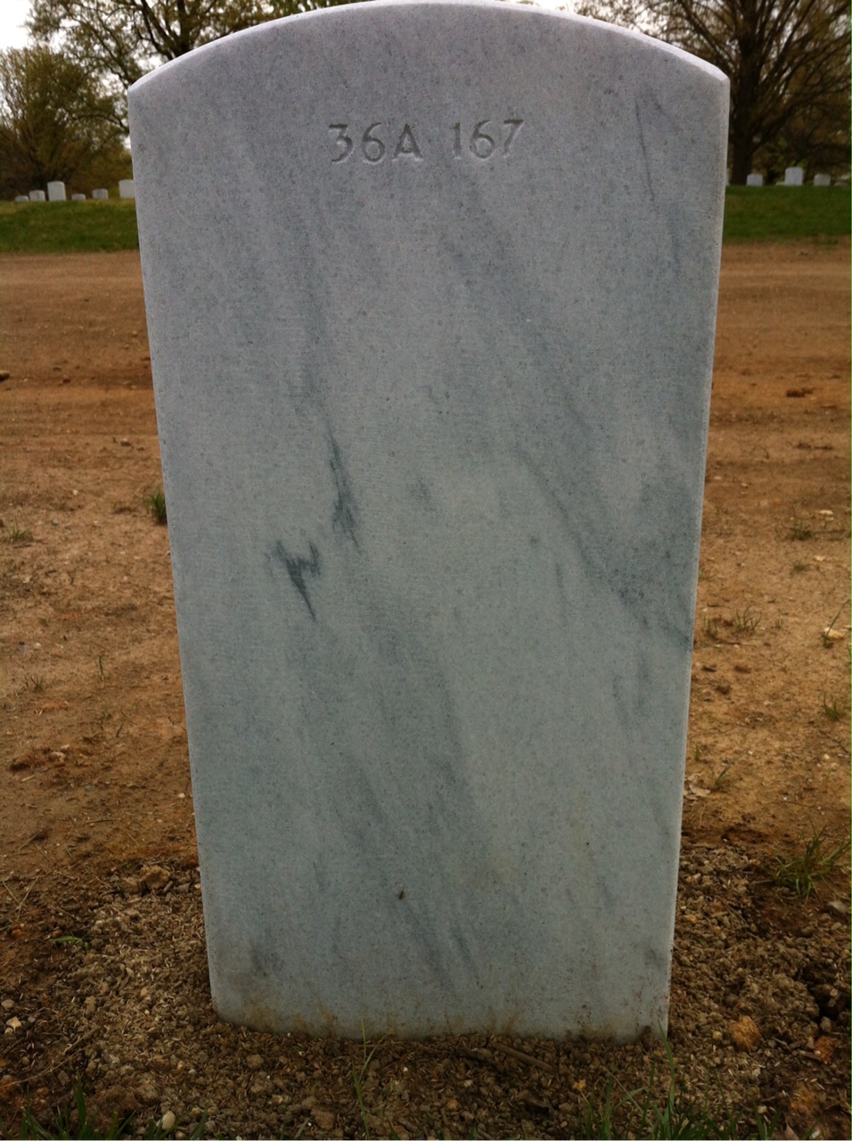 Back of headstone — Robert Benson