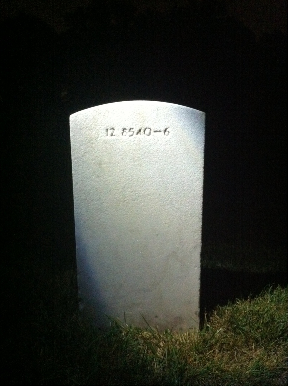 Back of headstone — Grover Mohr