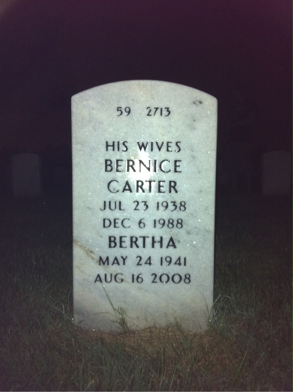 Back of headstone — Bernard Simms