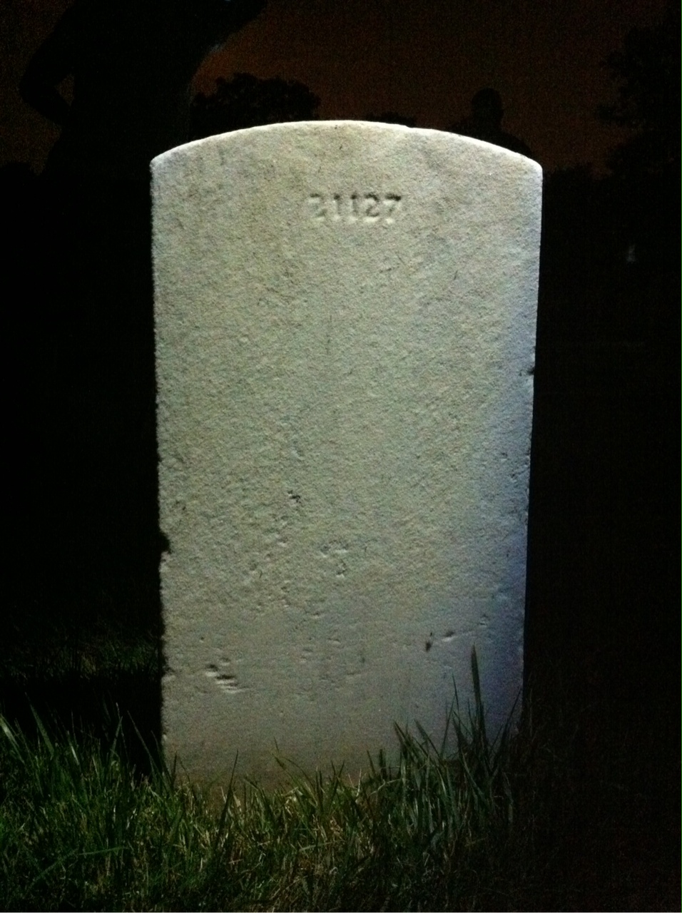 Back of headstone — Catherine Allman