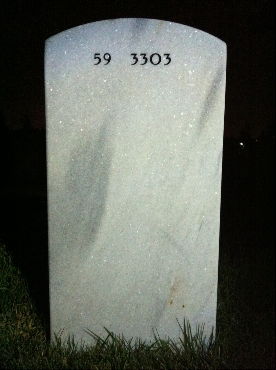 Back of headstone — John Somerfield