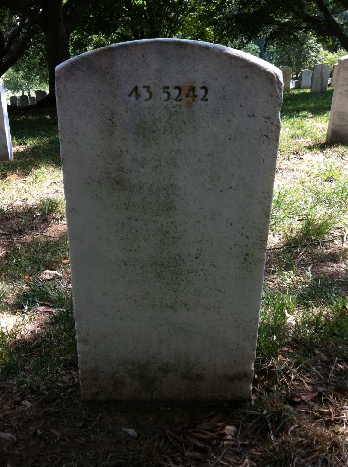 Back of headstone — Samuel Williams