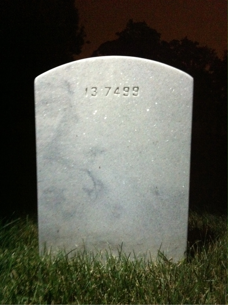 Back of headstone — Adna Morgan