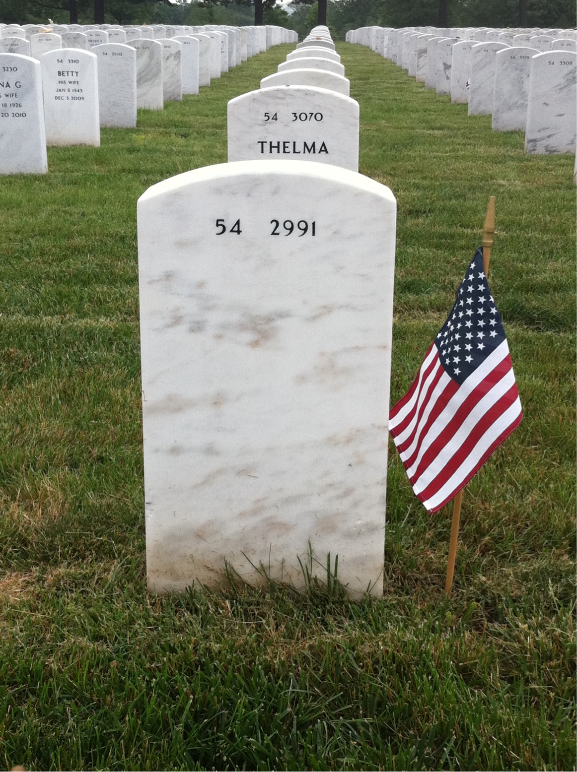 Back of headstone — Lawrence Mowers