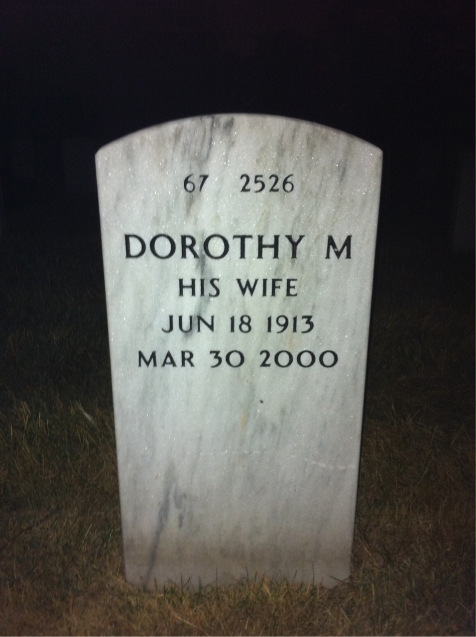 Back of headstone — John Earnhardt