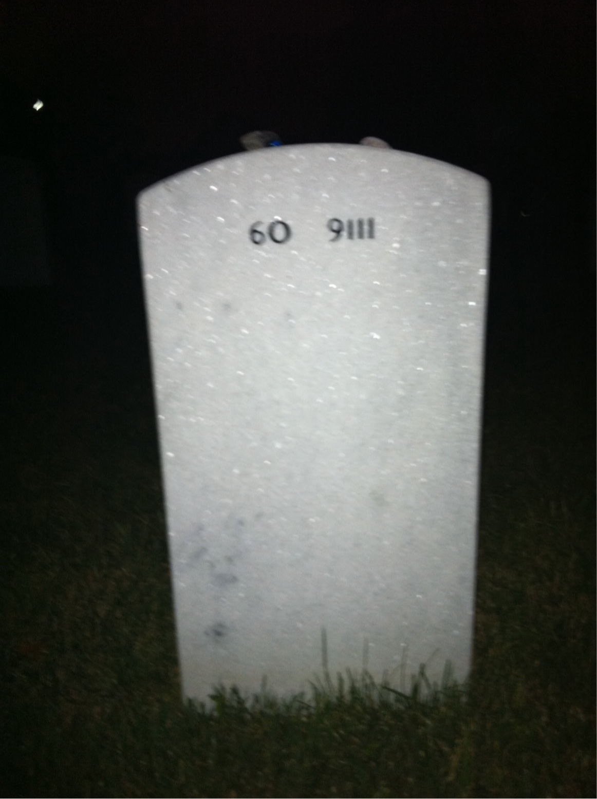 Back of headstone — Alan Burr