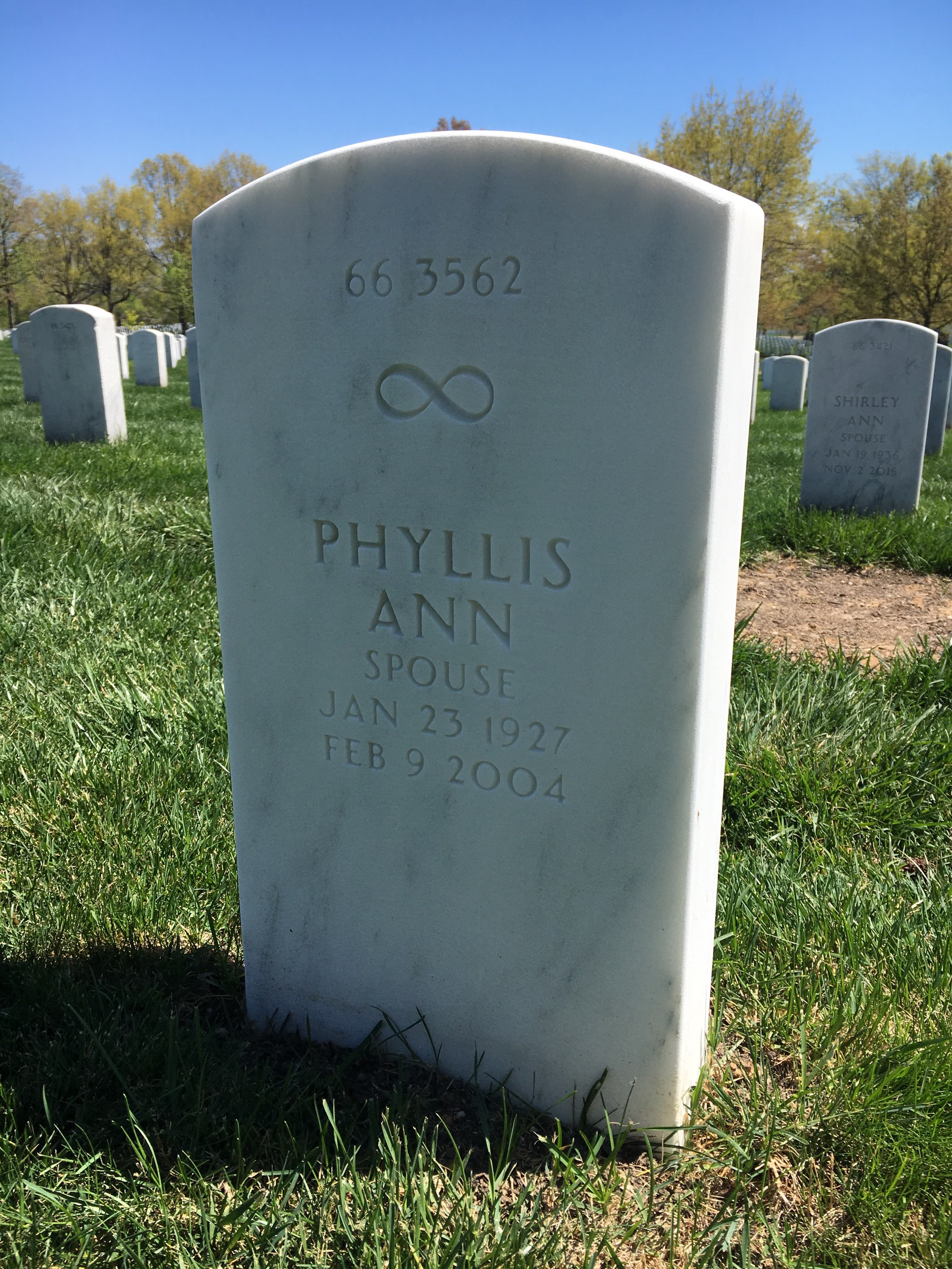 Back of headstone — Millard Singleton