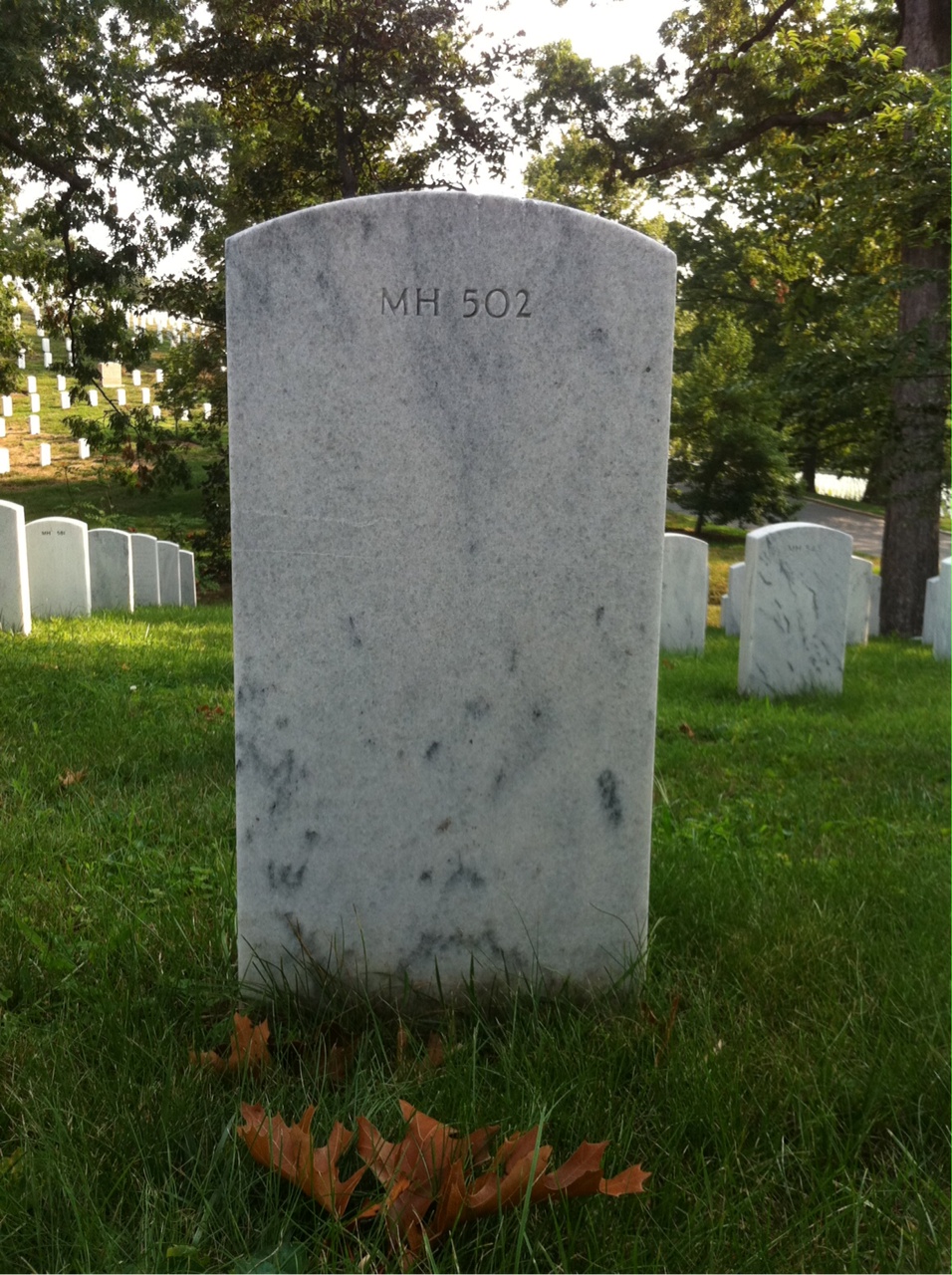 Back of headstone — Benton Milster