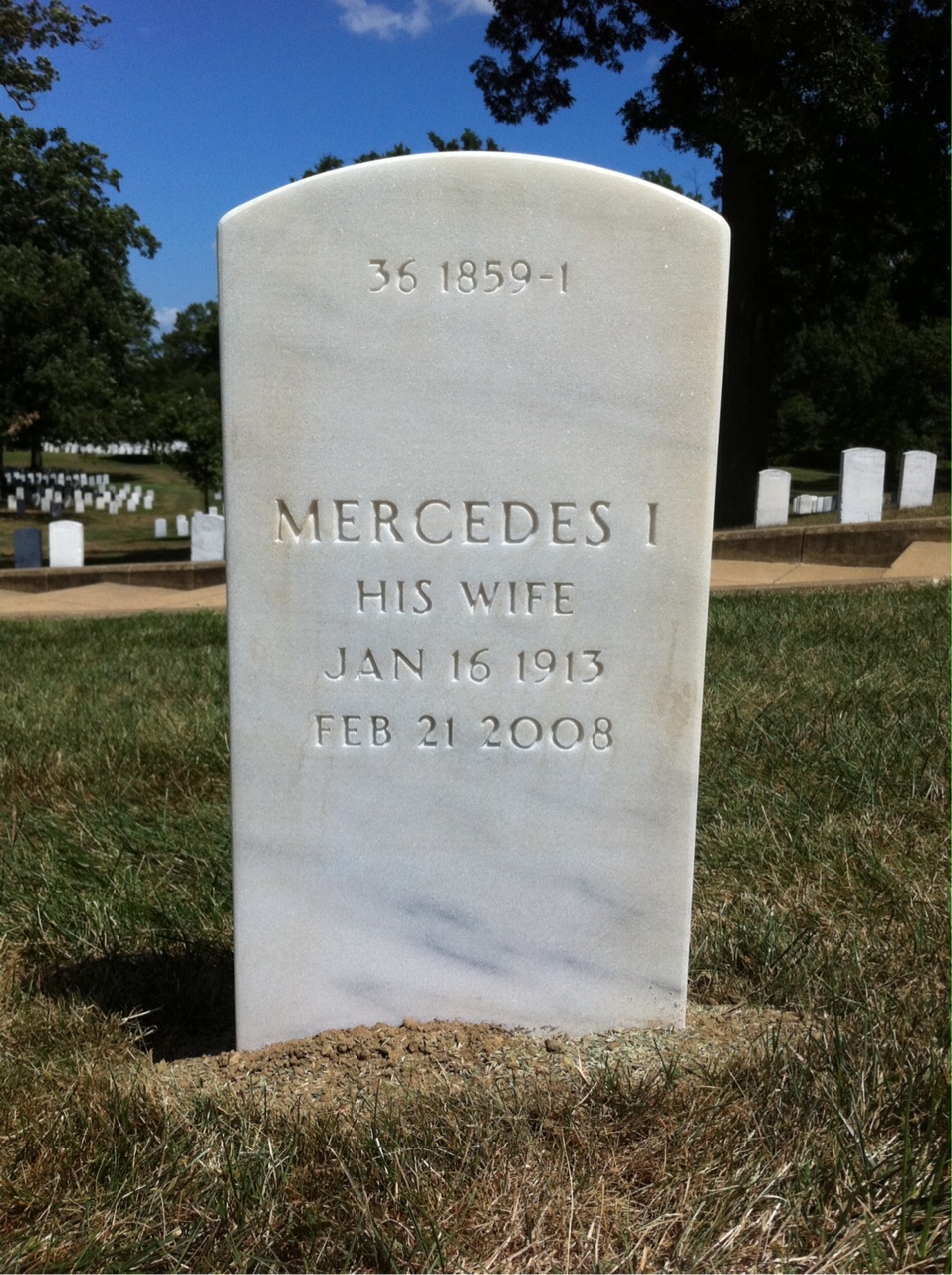 Back of headstone — Kenneth Allison