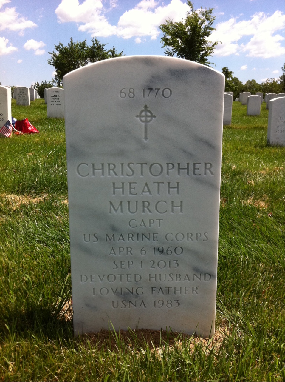 Back of headstone — Christopher Murch