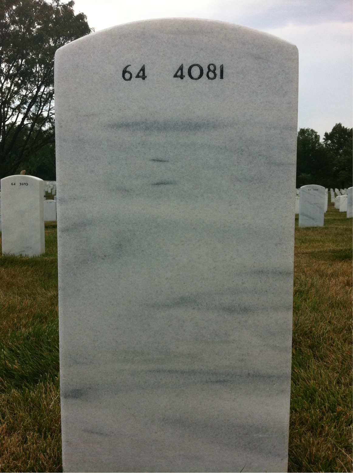 Back of headstone — Thomas James Sullivan