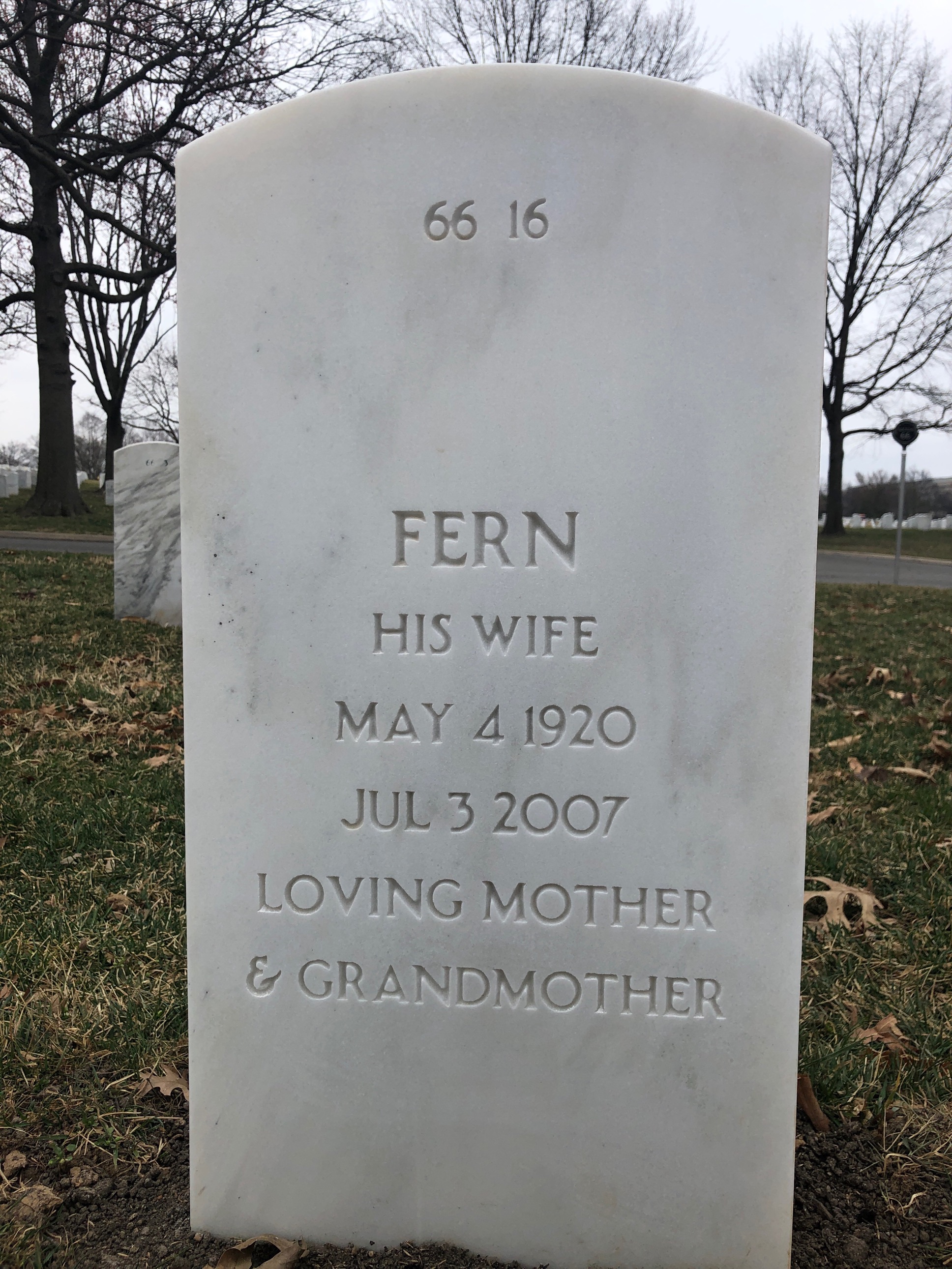 Back of headstone — Robert Curtin