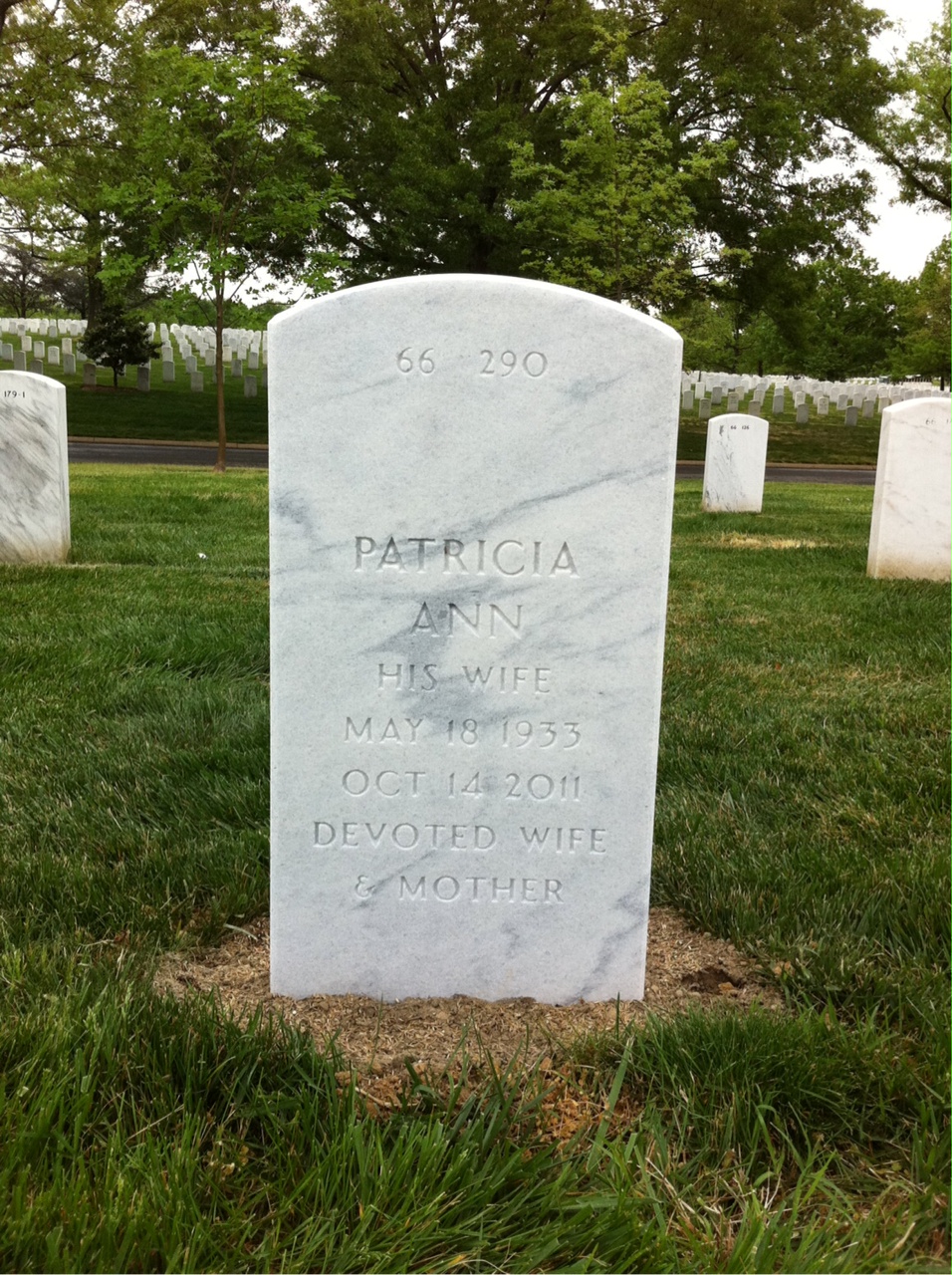 Back of headstone — John De Bow