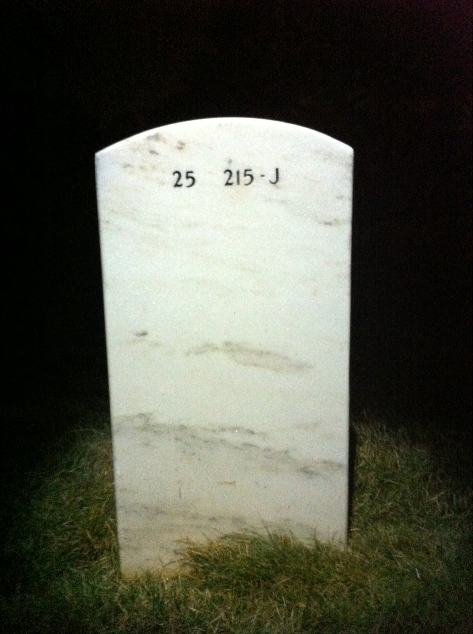 Back of headstone — Arthur Moten
