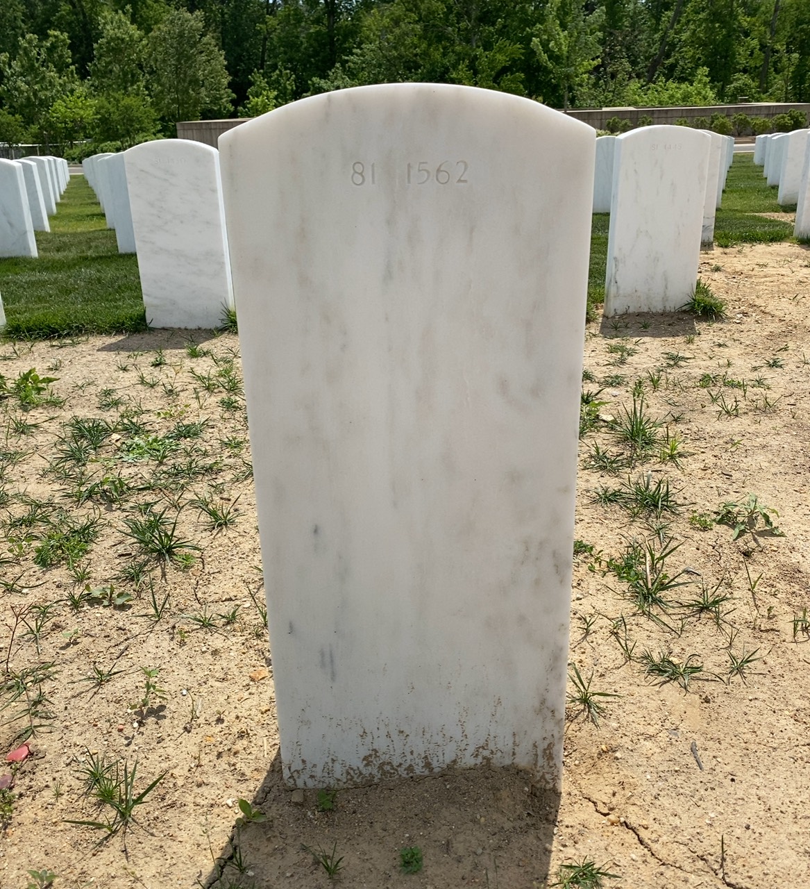Back of headstone — Thomas R Byrum