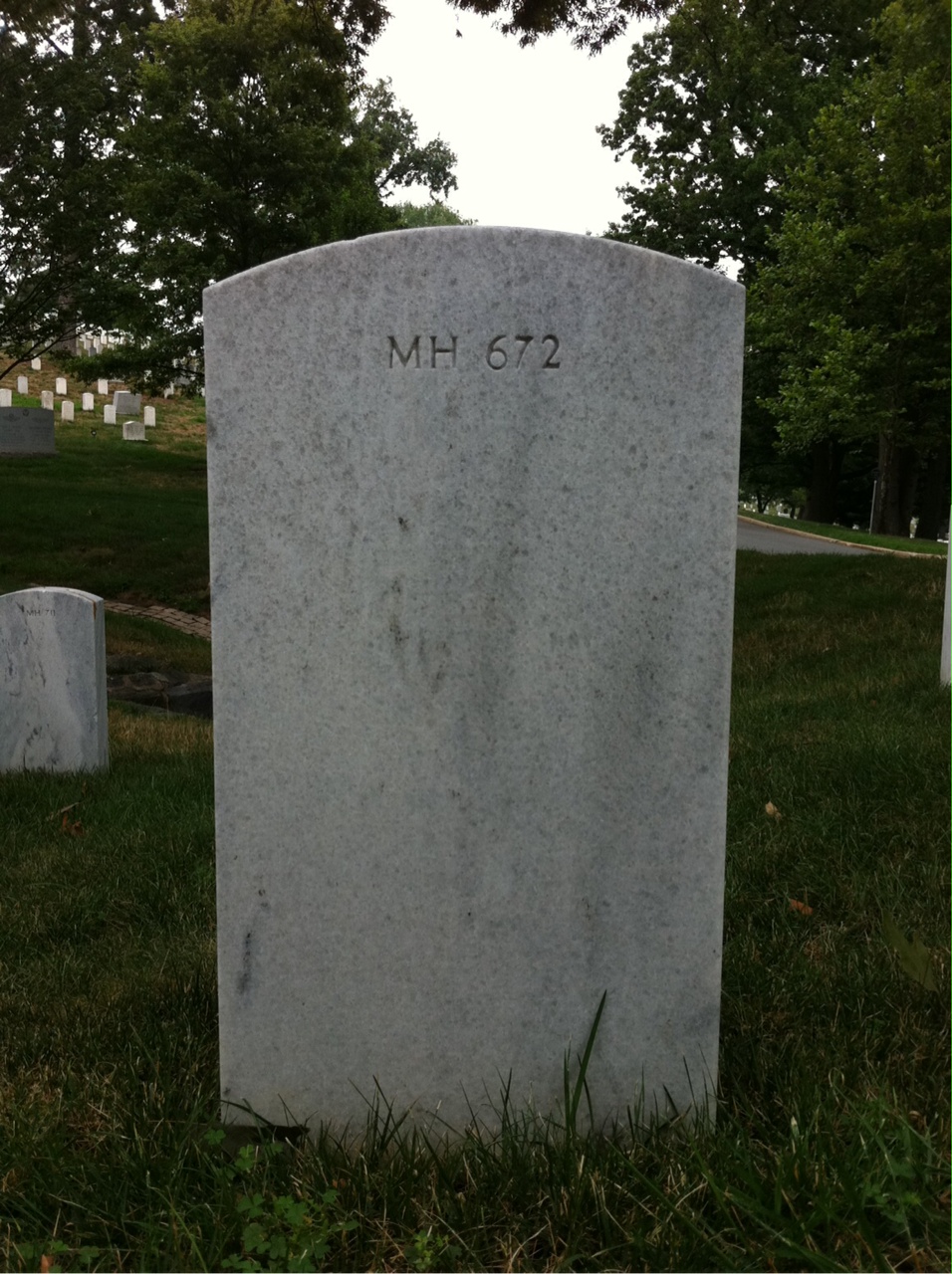 Back of headstone — Harry Mozian