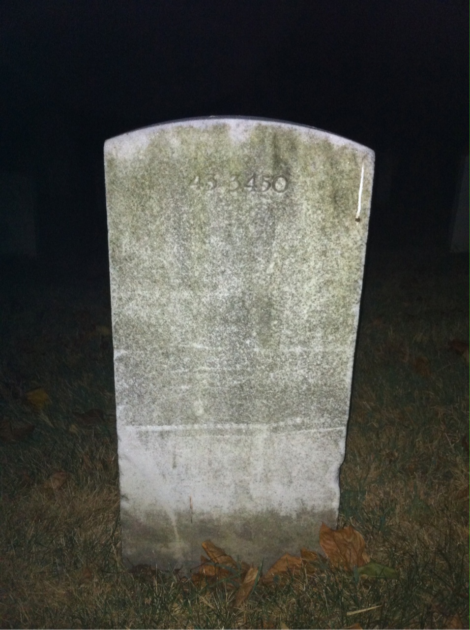 Back of headstone — James Mobley