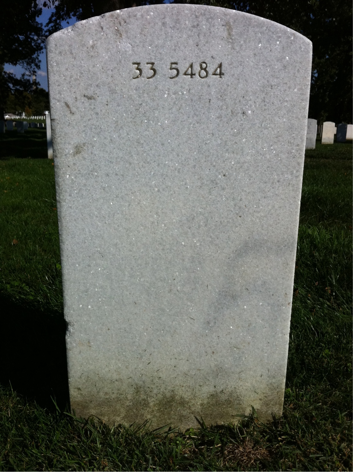 Back of headstone — William R Campbell
