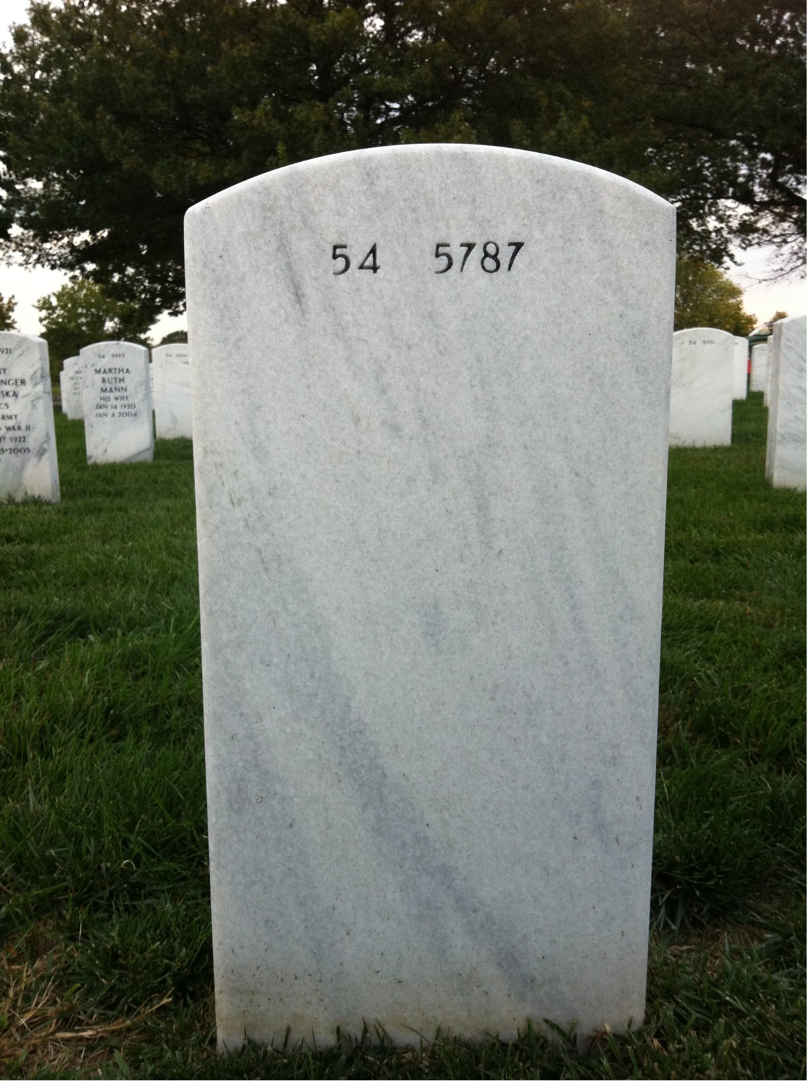 Back of headstone — Albert Gibat