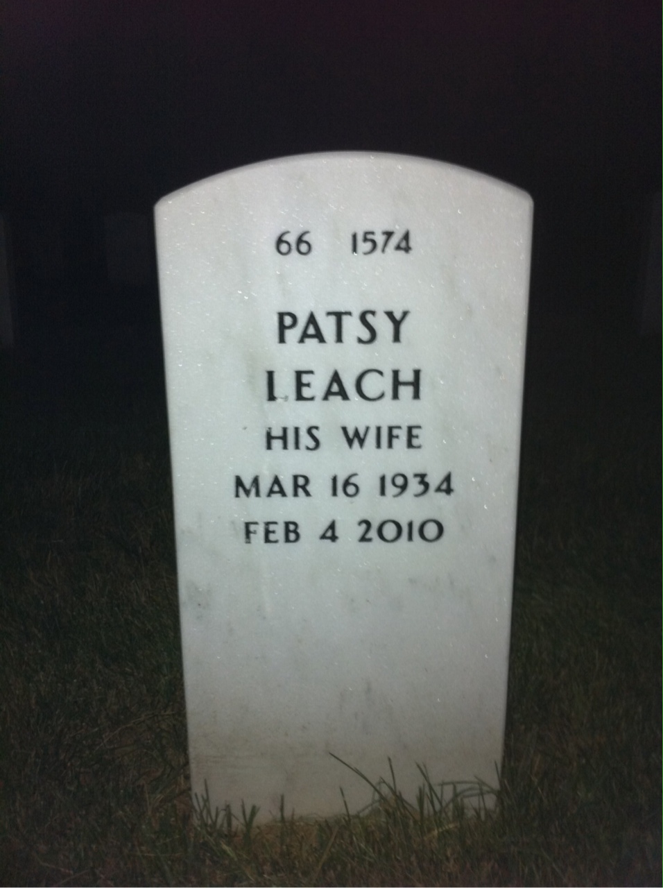 Back of headstone — Andrew Cooper