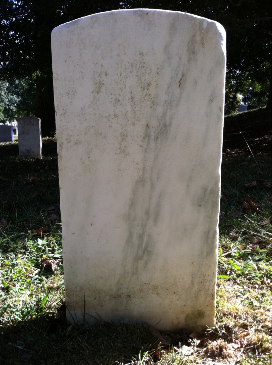 Back of headstone — Jesse Anderson