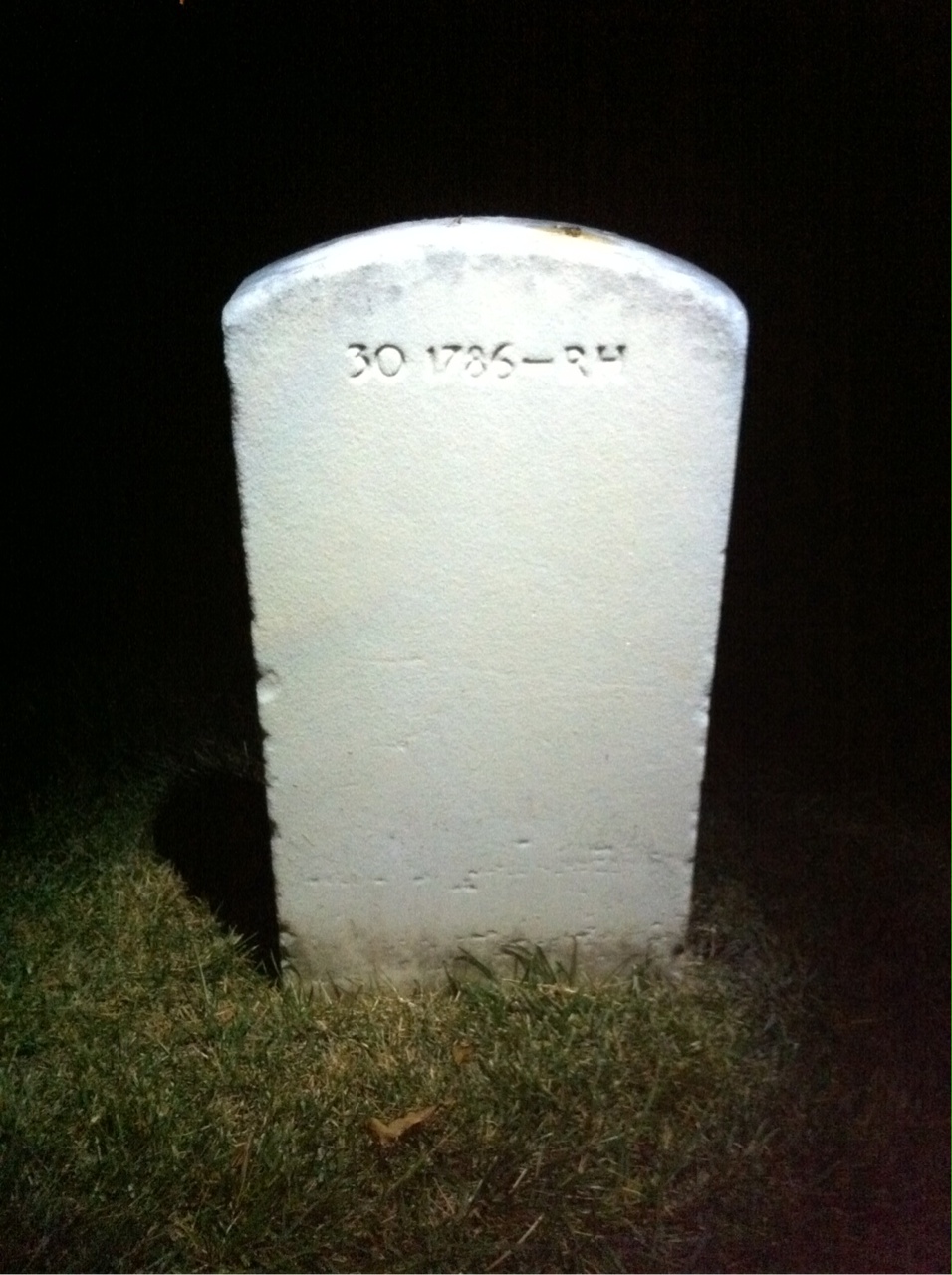 Back of headstone — Frances Alexander