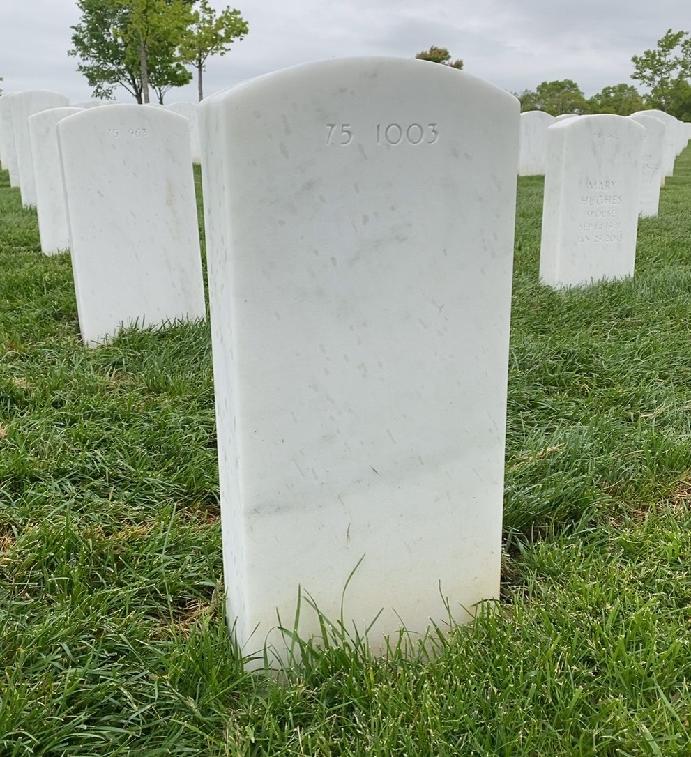 Back of headstone — Justin Constantine
