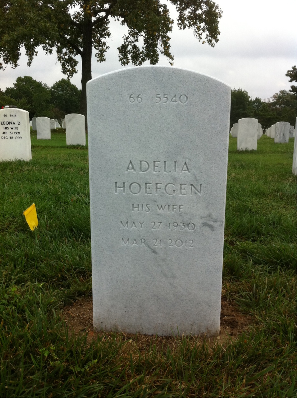 Back of headstone — Jessie Baldwin