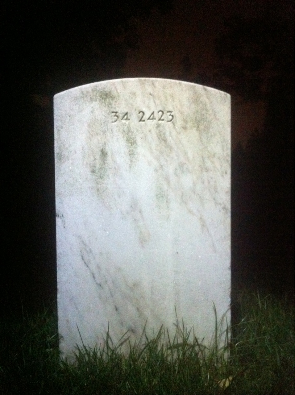 Back of headstone — Clayton Bradford