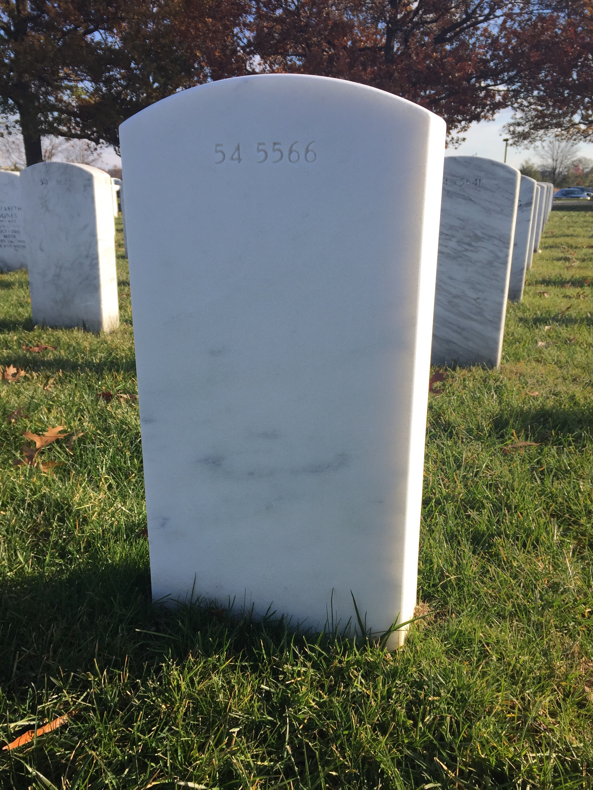 Back of headstone — Eugene Grinder