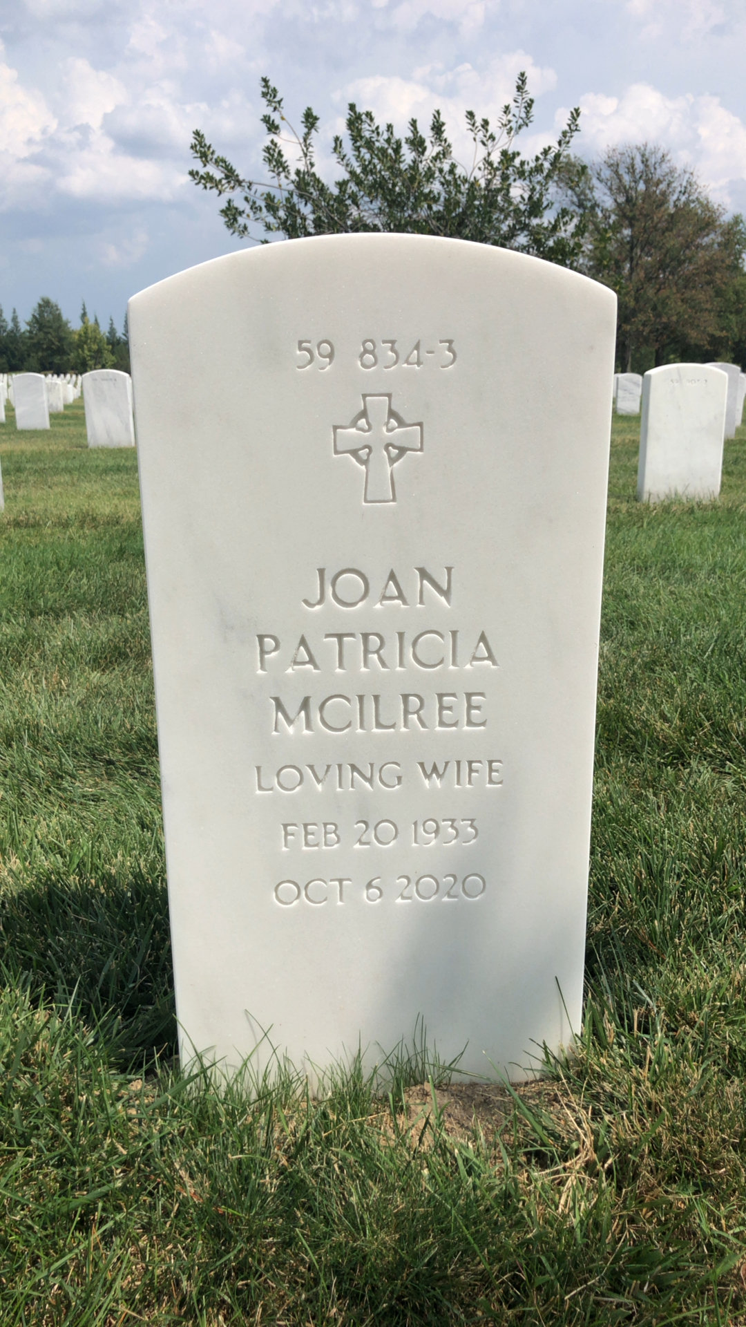 Back of headstone — Richard Alger